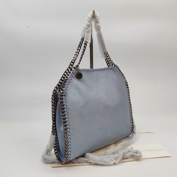 Stella McCartney: Shimmer Faux Leather Mini Falabella Crossbody Bag - Picture 2 of 6